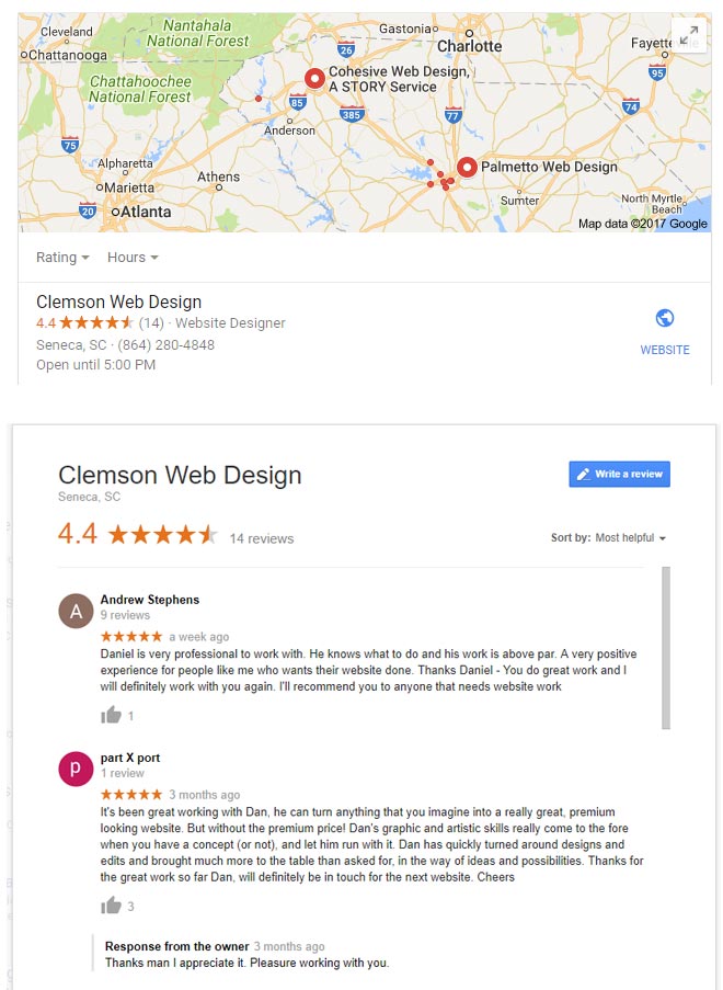 Local SEO South Carolina Business Reviews